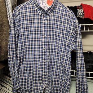 Bespoke Blue Check Shirt Large